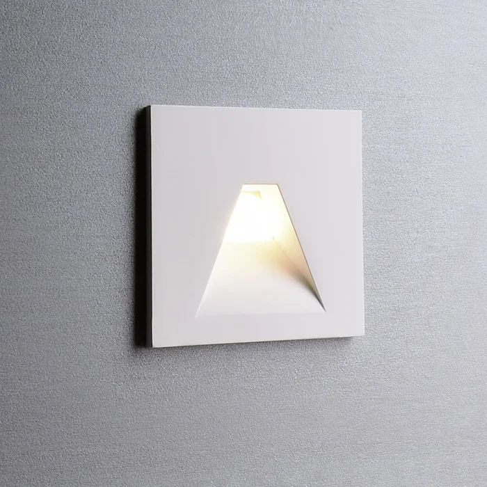 Aplique LED empotrable SET Alwaid, blanco 8 x 8 cm Ángulo 2.700 K