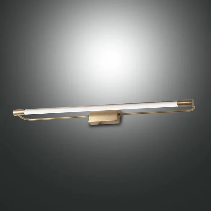 Aplique LED Rapallo, latón, IP44, 60 cm