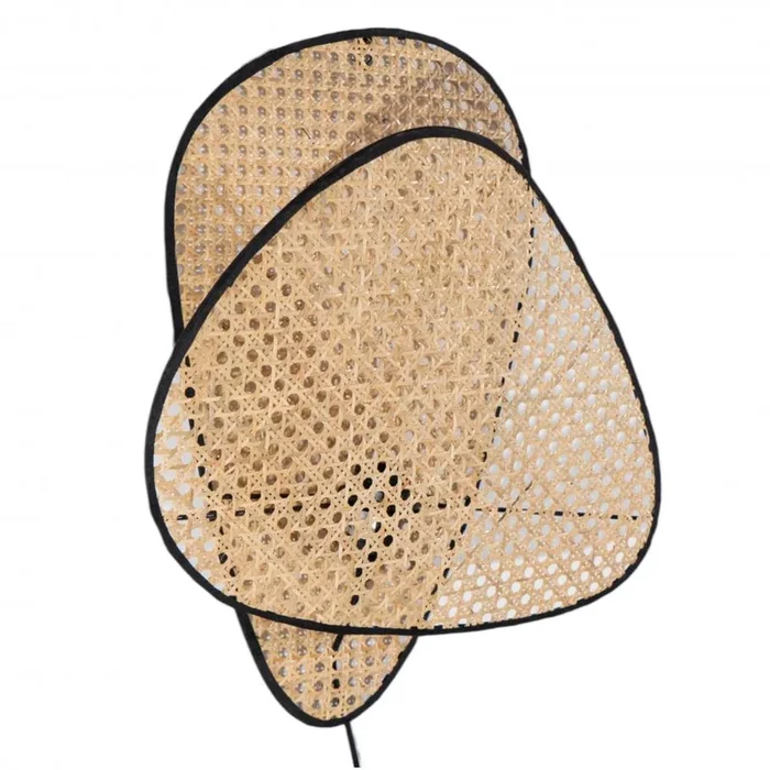 Aplique Triangulos Rattan Filo Negro