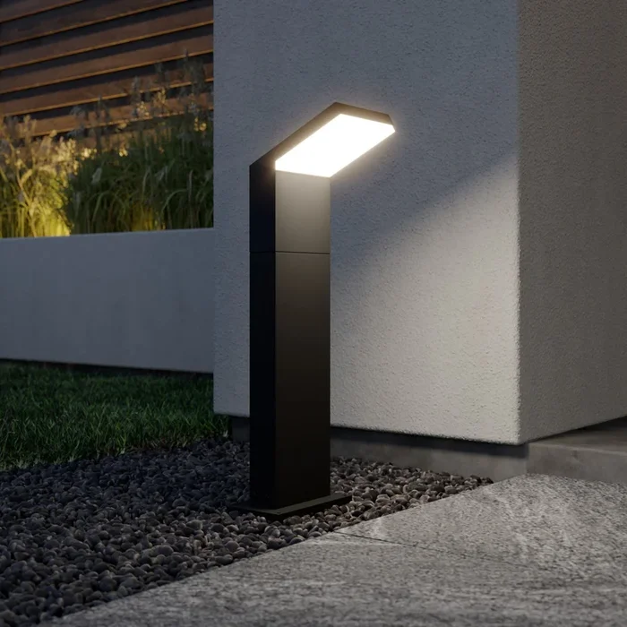Arcchio, bolardo luminoso LED Yolena, 60 cm, antracita, aluminio