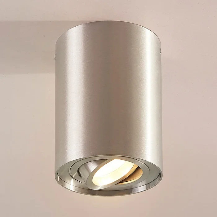 Arcchio downlight de techo Jolina, redondo, gris, 13 cm, metal