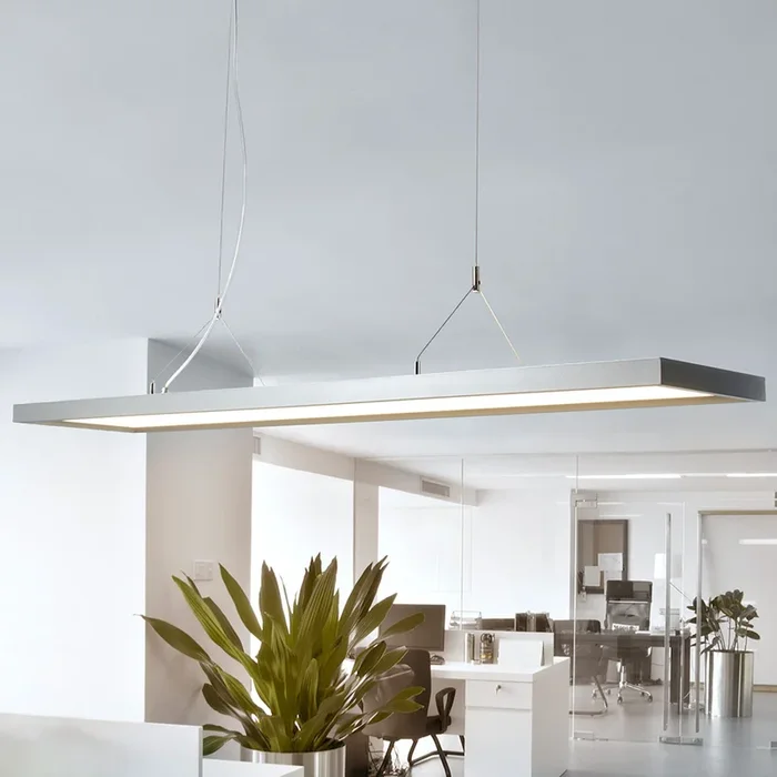 Arcchio lámpara colgante LED Dorean, plata, metal, 120cm