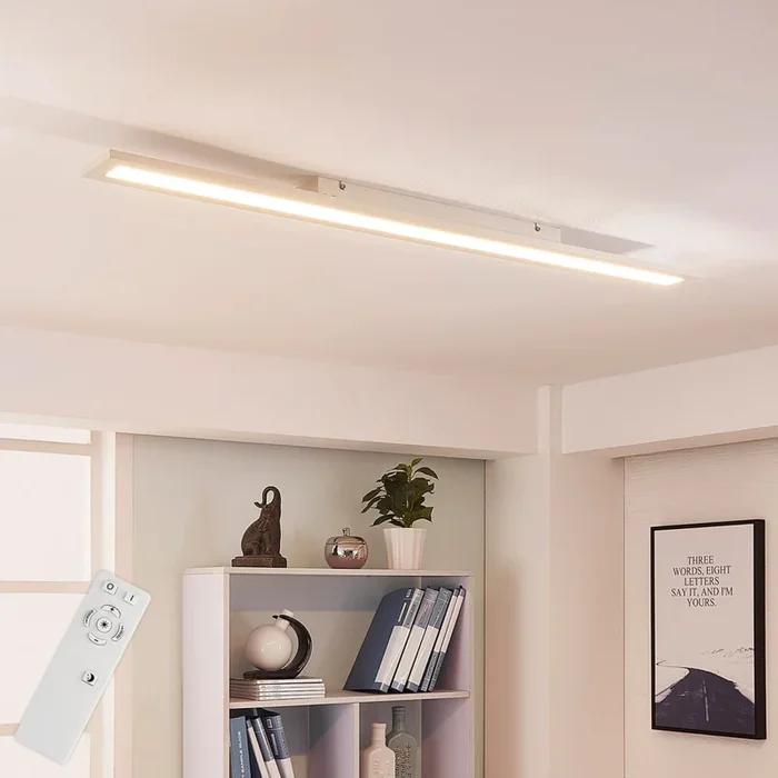 Arcchio Panel LED Arya, 120 cm, blanco, atenuable, aluminio