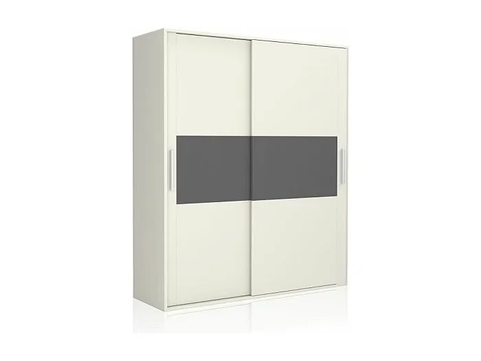 Armario 2 puertas correderas Uniq 180 Blanco – Grafito