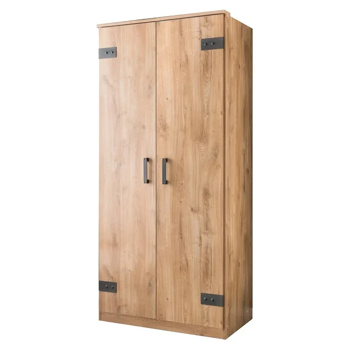 Armario 2 puertas decoración roble – H199 cm