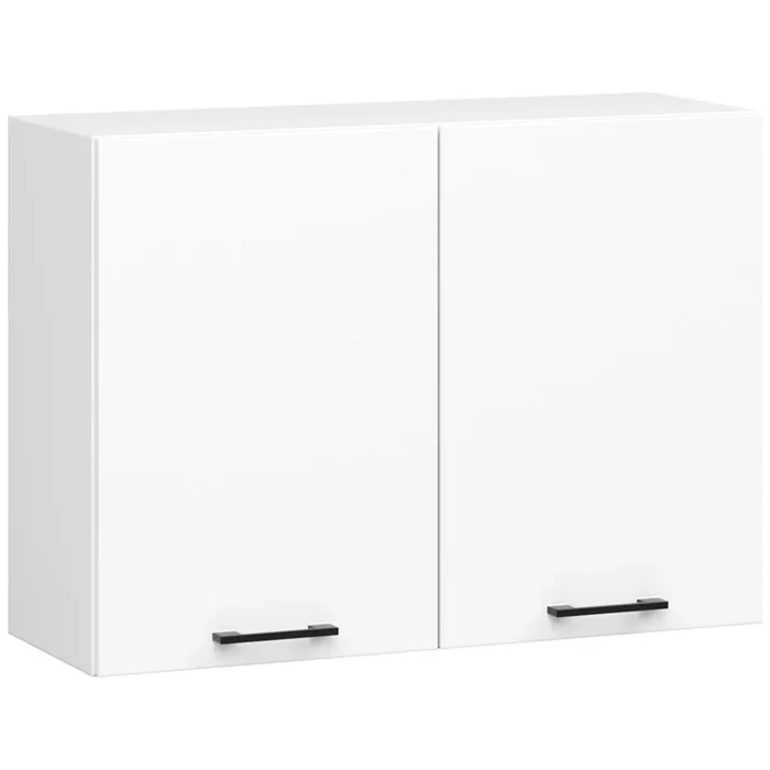 Armario colgante de cocina AKORD W80 OLIWIA Blanco 80 cm 2 puertas frente en color Blanco 2 estantes 80x30x58 cm