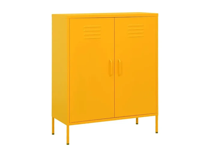 Armario de almacenamiento acero amarillo mostaza 80x35x101,5 cm ES188345