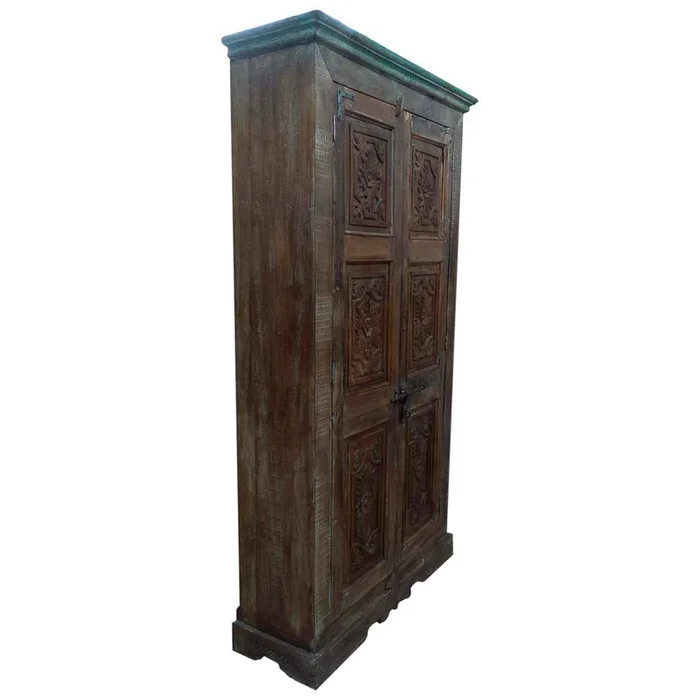 Armario de madera marrón 122x45x220