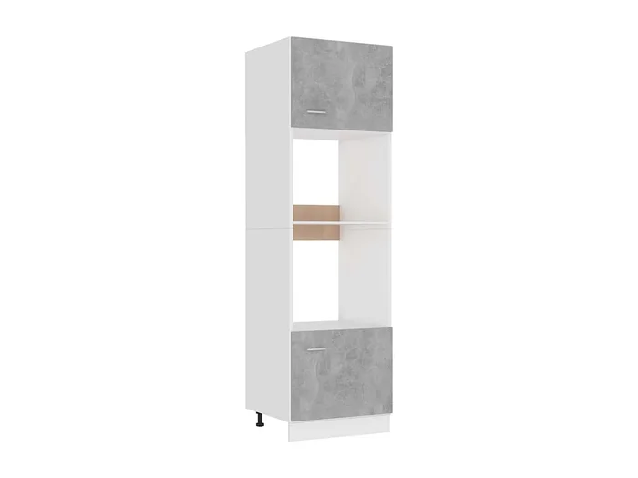 Armario de microondas contrachapada gris hormigón 60x57x207 cm ES460261