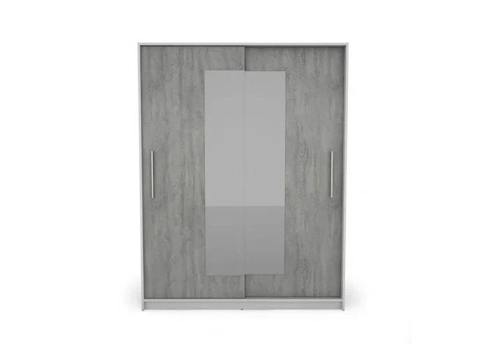 Armario ELEGANZA puertas correderas con espejo 150x195cm blanco