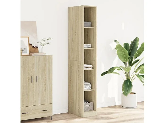Armario roble Sonoma 30x50x200 cm madera contrachapada