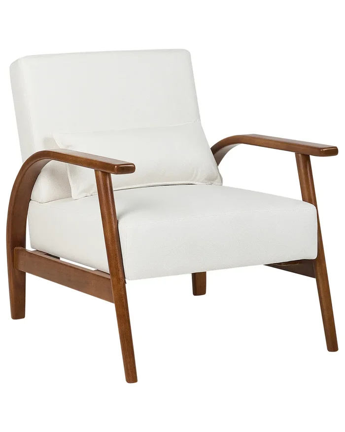 Armchair SKARA Faux Leather Off-White