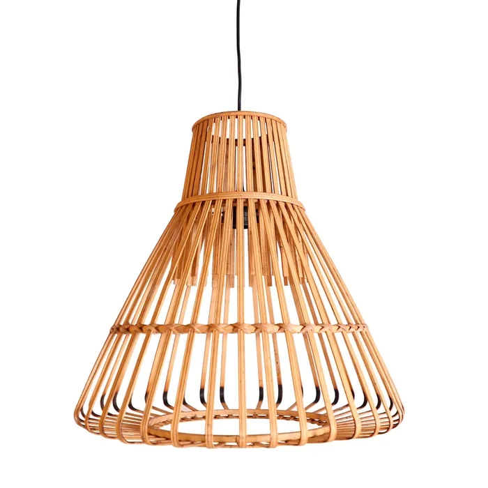 Arteaga Lámpara de Techo, de Bambú, en color Natural, de 50x50x52cm – Lastdeco