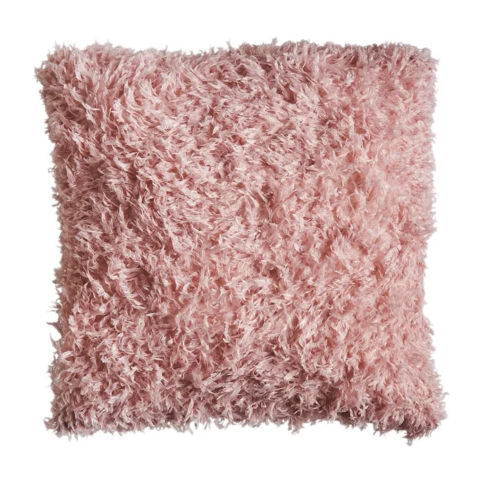 Asira Cojín, de Poliéster, en color Rosa, de 42x42x9cm – Lastdeco