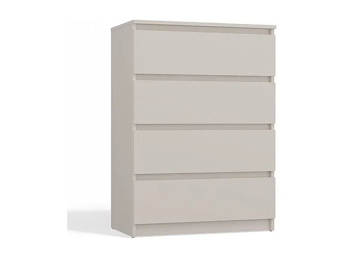 ASTER T4 – Cómoda moderna de 4 cajones – 97x70x40 – Mueble de almacenaje – Estilo escandinavo – Beige