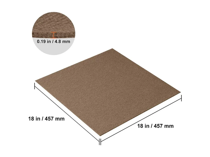 Baldosas De Moqueta SucceBuy Lote De 10 Baldosas Autoadhesivas 45,72 x 45,72 cm – Marrón Oscuro