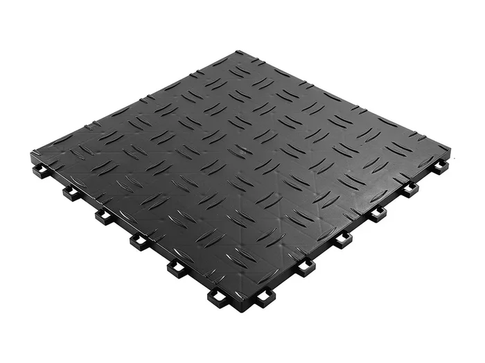 Baldosas para Garaje SucceBuy Paquete de 25 Baldosas Entrelazadas para Garaje (30,48 x 30,48 Cm), Color Negro