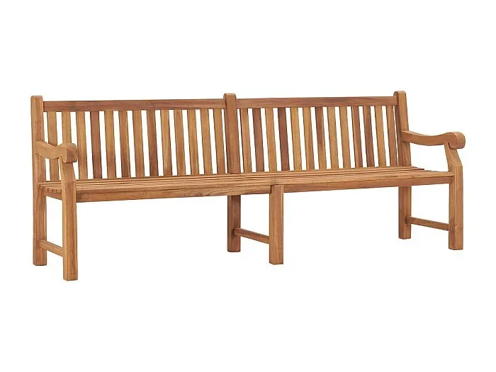 Banco de jardín de madera maciza de teca 228 cm