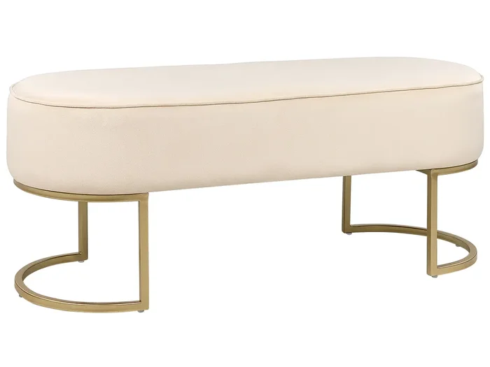 Banco MILRY Terciopelo Beige claro