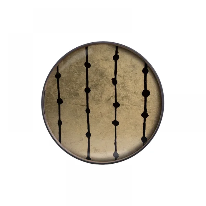 Bandeja de Vidrio Redonda Brown ‘Dots’