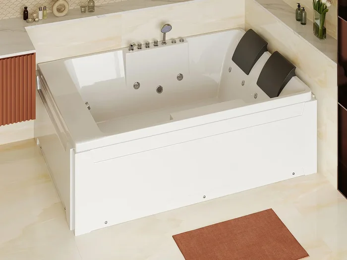 Bañera de hidromasaje – 2 plazas – 515 L -182 x 122 x Alto 62 cm – Ángulo derecho – THALASSA