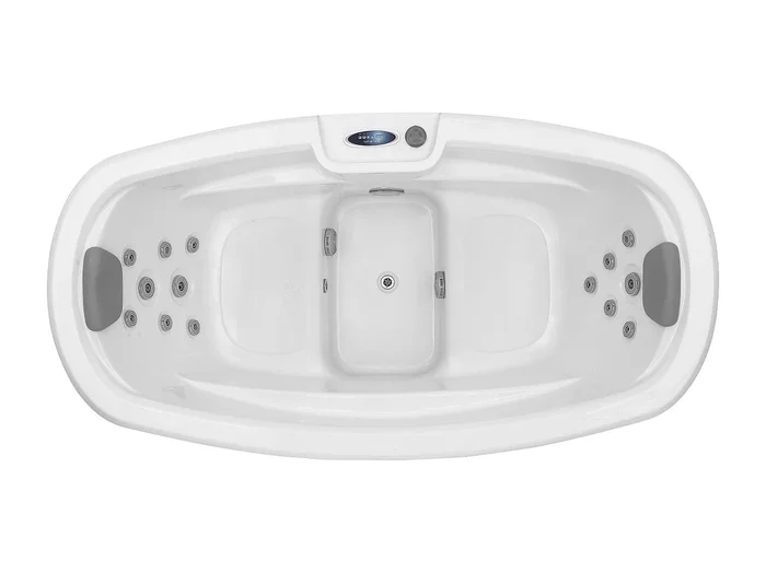 Bañera de hidromasaje de 2 plazas blanco perlado con cubierta – 14 chorros – Ancho 210 x Prof. 110 x Alt. 74 cm – Sistema BALBOA – SAMOA IV