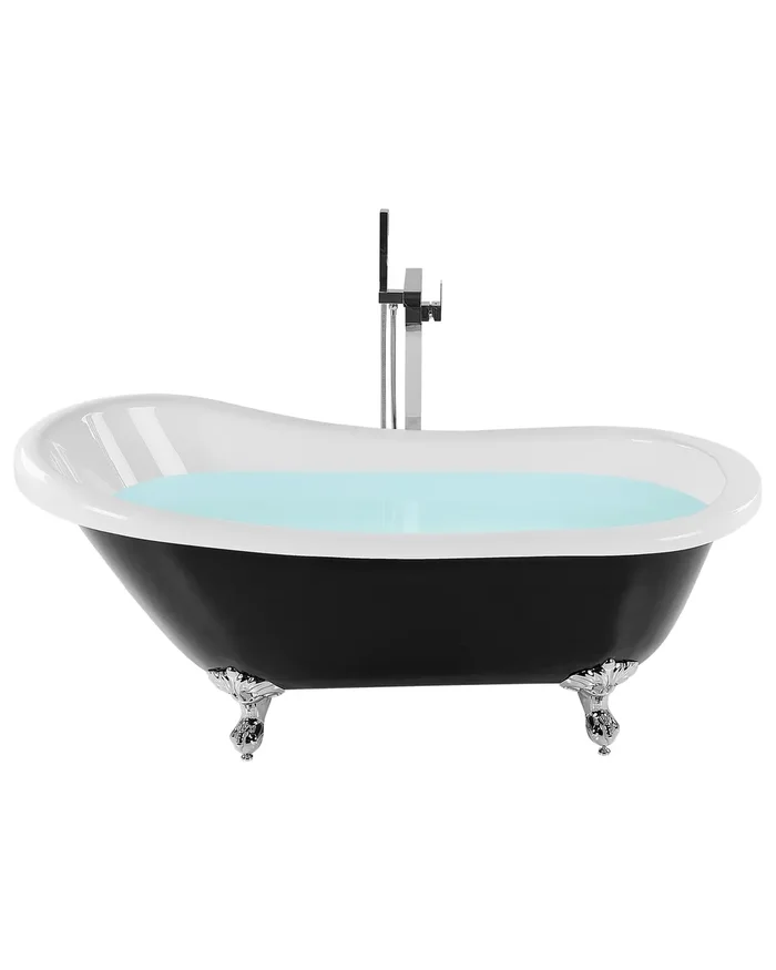 Bañera independiente CAYMAN 170 x 76 cm Negro/Blanco