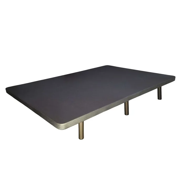 Base Tapizada 90×190 cm para Dormitorio 3D Estilo Contemporáneo en Color Gris Antracita con 5 Refuerzos Trasversales (CON 6 Patas)