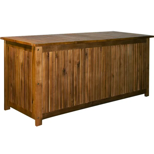 Baúl almacenaje madera de acacia 115x50x59cm aprox 205L