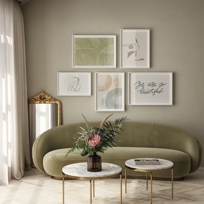 Beautiful green olive – Inspiración para el salón