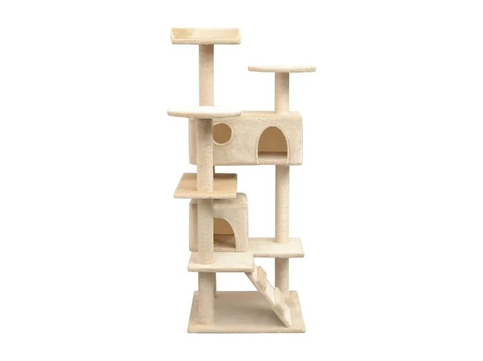 Bellmead Rascador para gatos con poste rascador de sisal 125 cm beige