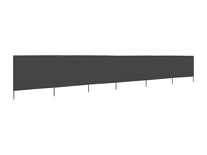 Biombo de playa de 6 paneles de tela 800×80 cm gris ES443968