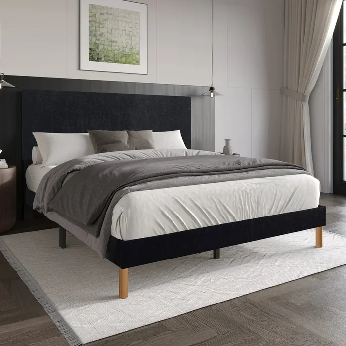 Bliss Black King Platform Bed