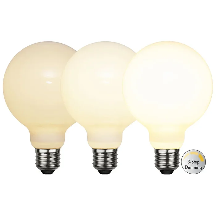 Bombilla LED globo E27 G95 7,5W 3-step-dim, opal