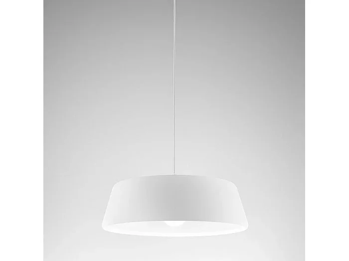 Bonella – Lámpara colgante blanca 1XE27 max 1X60W IP20 – Lámpara de techo con diseño moderno en aluminio – Casquillo E27