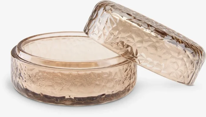 Bote GENEVAD Ø10xA6cm cristal marrón