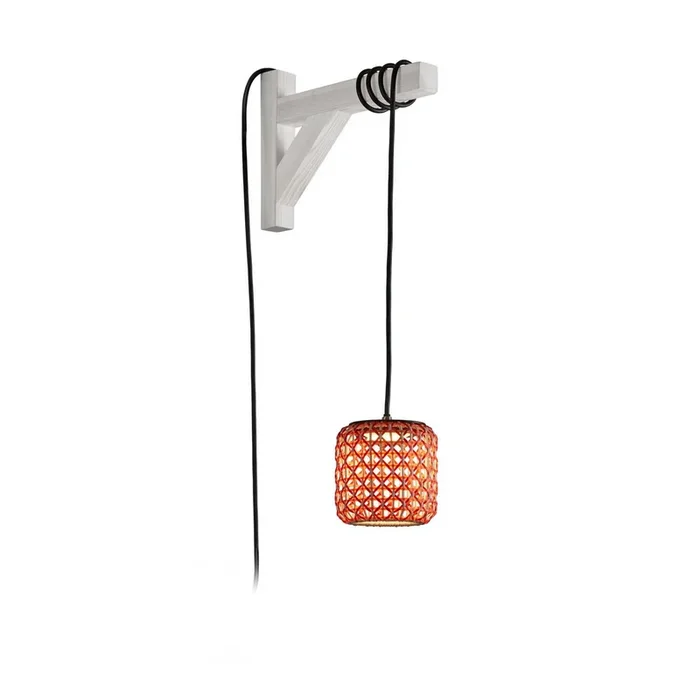 Bover Nans S/16/H colgante LED con enchufe rojo