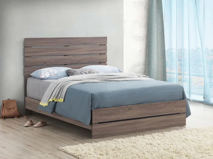 Brantford Barrel Oak Eastern King Panel Bed