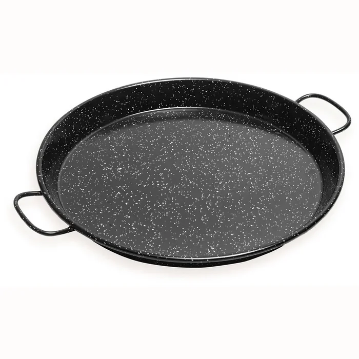 Briebe Levante Paellera Valenciana Inducción 50 cm, Acero Esmaltado, 14 Raciones de Paella, Fuego, Gas, Horno, , Negro