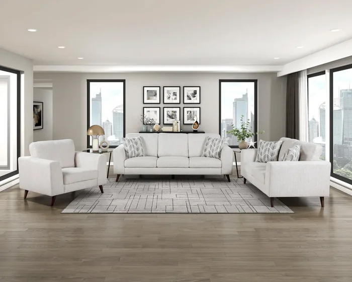 Broadway Silver Cloud Living Room Set