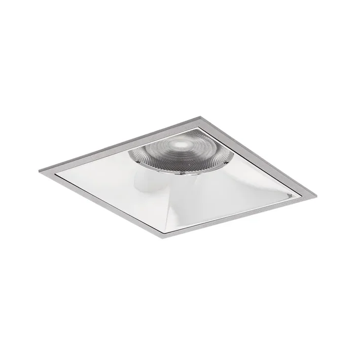 BRUMBERG Apollo Maxi, bombilla reflectora lisa, angular, 3.000K plata