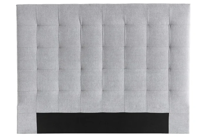 Cabecero capitoné en tejido gris 140 cm HALCIONA