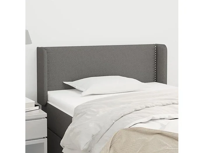 Cabecero con alas Gris oscuro 103x16x78/88 cm Tela