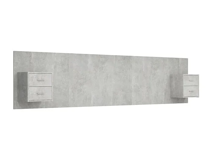 Cabecero con armarios Madera contrachapada gris hormigón