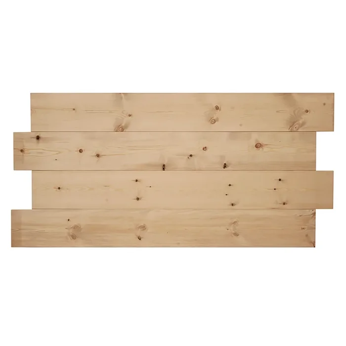 Cabecero de madera maciza asimétrico en tono roble medio de 160x80cm – DECOWOOD