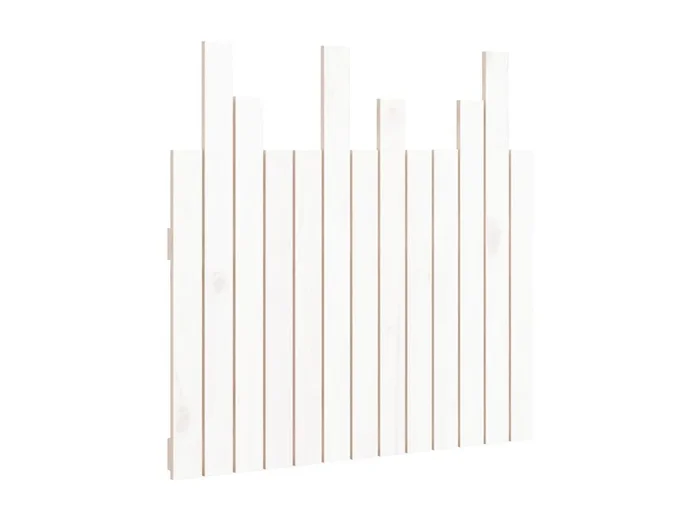 Cabecero de pared Blanco 82,5x3x80 cm Madera maciza de pino