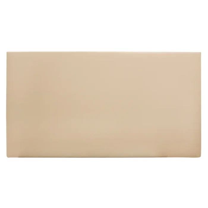 Cabecero tapizado de polipiel liso en color marrón de 160x80cm – DECOWOOD