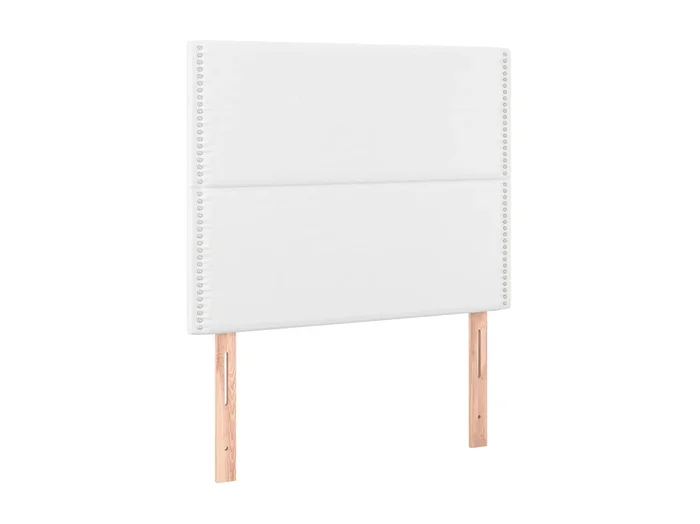 Cabeceros 2 unidades de cuero sintético blanco 100x5x78/88 cm ES70957