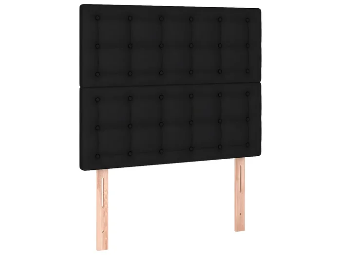 Cabeceros 2 unidades de tela negro 80x5x78/88 cm ES45967