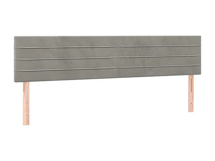 Cabeceros 2 unidades de terciopelo gris claro 90x5x78/88 cm ES33947
